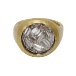 Ring with Pin-set Baguette Diamonds by Fringe Gallery studio jeweler Todd Pownell