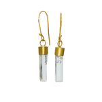 Emerald Crystals Earrings by Fringe Gallery studio jeweler Marki Knopp