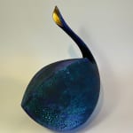 Merope 1, a blue stoneware abstract sculpture