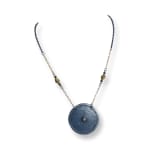 Silver Disc Necklace by Slate Gray Gallery studio jeweler Maria Lightfoot