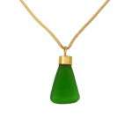 Green Sea Glass Necklace by Fringe Gallery studio jeweler Marki Knopp