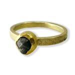 Rough Diamond Ring by Slate Gray Gallery studio jeweler Petra Class