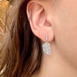Petite Feather Drop Earring by Slate Gray Gallery studio jeweler Sloane Street