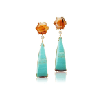 Dana Bronfman, Matte and Sparkle Mismatched Faceted Studs