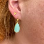 Teardrop Turquoise Earrings by Fringe Gallery studio jeweler Nanci Modica