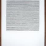 Framed black and white thread on paper work by Fringe Gallery artist Rebecca Messier