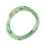 Ombre green tsavorite beaded necklace or bracelet by Fringe Gallery studio jeweler Barbara Heinrich