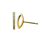 Dana Bronfman, Matte and Sparkle Mismatched Faceted Studs