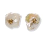 Keishi Pearls Earrings by Slate Gray gallery studio jeweler Marki Knopp