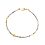 Grey diamond and gold bracelet by Fringe Gallery studio jeweler Barbara Heinrich