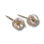 Keishi Pearls Earrings by Slate Gray gallery studio jeweler Marki Knopp