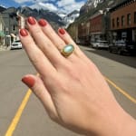 Aquamarine Oval Ring by Fringe Gallery Marki Knopp
