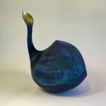 Merope 1, a blue stoneware abstract sculpture