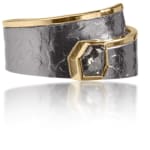 Cyclone Ring with Diamond by Slate Gray