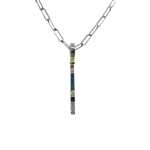 Medium White Gold Diamond Bar Charm by Fringe Gallery studio jeweler Lauren Chisholm