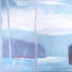 "Dogwood River's Edge, an abstract forest landscape oil painting by Slate Gray Gallery Artist Marshall Noice