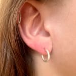 Sterling Silver Hoop Earrings by Fringe Gallery studio jeweler Marki Knopp