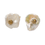 Keishi Pearls Earrings by Fringe Gallery studio jeweler Marki Knopp