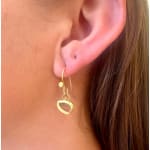 Watermelon Tourmaline Slices & Window Frame Earrings by Fringe Gallery studio jeweler Marki Knopp