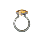 Facets Ring with Citrine by Fringe Gallery studio jeweler Elizabeth Garvin