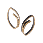 Tempest Earring with Diamonds by Fringe Gallery studio jeweler Elizabeth Garvin