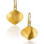 Gold Propeller Earrings by Slate Gray Gallery studio jeweler Petra Class