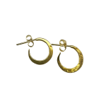 Hammered Hoop Earrings by Fringe Gallery studio jeweler Nanci Modica