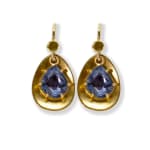 Blue Sapphire earrings by slate gray gallery studio jewelry nanci modica