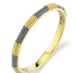 Dark Gray Enamel Ring by Slate Gray Gallery studio jeweler Sloane Street