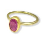 Oval Ruby Ring by Slate Gray Gallery studio jeweler Petra Class