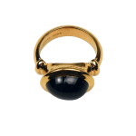 Navy Blue Hammer Down ring by Fringe Gallery studio jeweler Nanci Modica