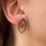 Tempest Earring with Diamonds by Fringe Gallery studio jeweler Elizabeth Garvin