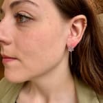 Insight Amethyst Earrings by Slate Gray Gallery studio jeweler Sandra Frias