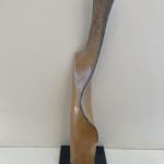 Hand Built white stoneware sculpture by slate gray gallery artist Goedele Vanhille