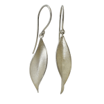 Timo Krapf, Silver Single Leaf Earrings