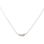 Darkened white gold necklace with 12 prong set diamonds by Fringe Gallery studio jeweler Todd Pownell