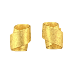 22k yellow gold ties earrings by Fringe Gallery studio jeweler Petra Class