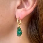 Chrysocolla Faceted Stone Drops by Fringe Gallery studio jeweler Marki Knopp
