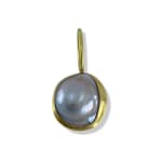 Black Abalone Pearl Pendant by Slate Gray Gallery studio jeweler Marki Knopp