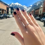 Platinum Diamond Band Ring by Fringe Gallery studio jeweler Barbara Heinrich