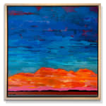 "Road through the desert" an acrylic abstract landscape piece by slate gray gallery artist mark bowles