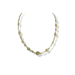 Gold Petal Link Necklace by Slate Gray Gallery studio jeweler Barbara Heinrich