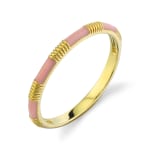 Pink Enamel Stacker Ring by Slate Gray Gallery studio jeweler Sloane Street