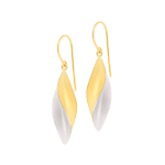 gold and platinum earrings by studio jeweler Timo Krapf