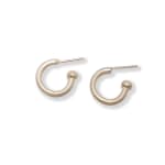 Sterling Silver Hoop Earrings by Slate Gray Gallery studio jeweler Marki Knopp