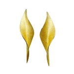 Gold Volt Earrings by Fringe Gallery studio jeweler Timo Krapf