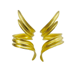 Timo Krapf, Silver Single Leaf Earrings