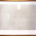 Black and gold thread on watercolor paper by Fringe Gallery artist Rebecca Messier