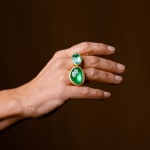 Faceted Oval Aquamarine Ring by Fringe Gallery studio jeweler Petra Class