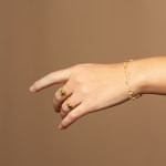 18k yellow gold bracelet by Fringe Gallery studio jeweler Petra Class.